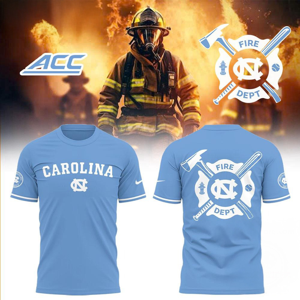 North Carolina Tar Heels Baseball x Firefighter Appreciation Night Shirt Cool Baseball Gifts