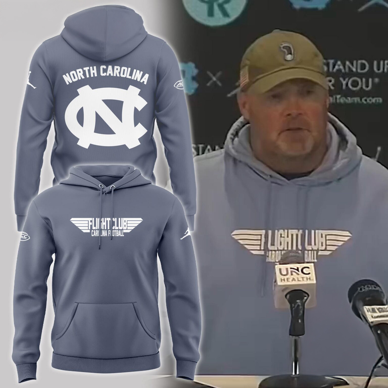 North Carolina Tar Heels Football Special New Coach Kitchens Hoodie Presents For Football Fans