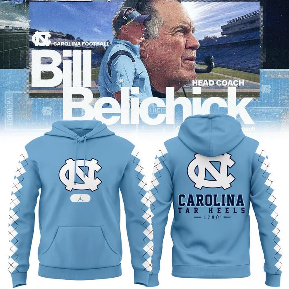 North Carolina Tar Heels Head Coach Bill Belichick Hoodie Football Fan Gift Ideas