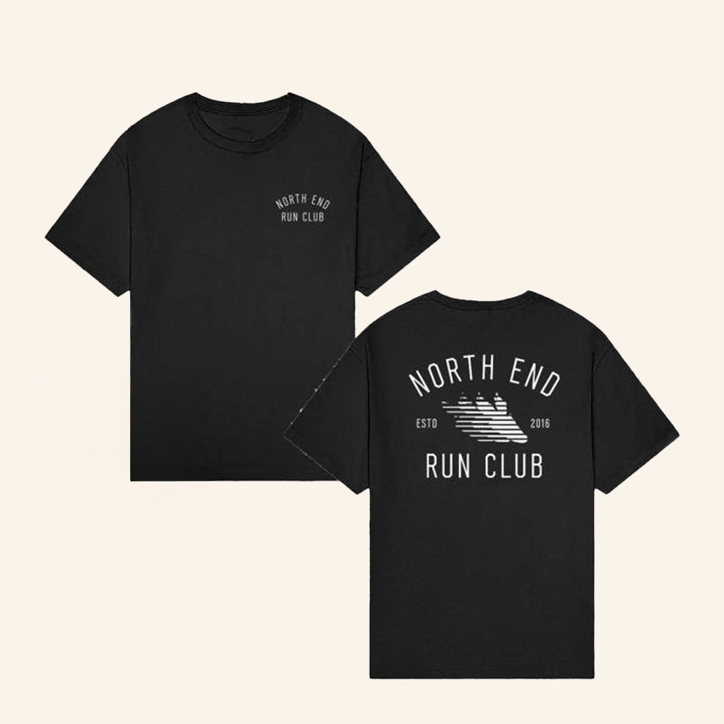 North End Run Club Merch Flight T-Shirt Black Husband Gifts