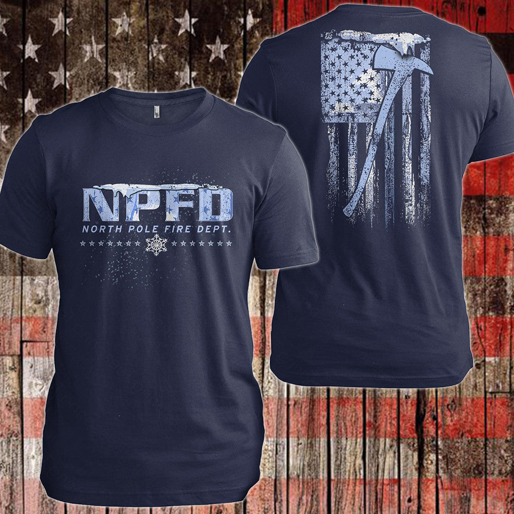 North Pole Fire Department T-Shirt NPFD Christmas Shirt Design Gifts For Firefighter North Pole Fire Department T-Shirt NPFD Christmas Shirt Design Gifts For Firefighter