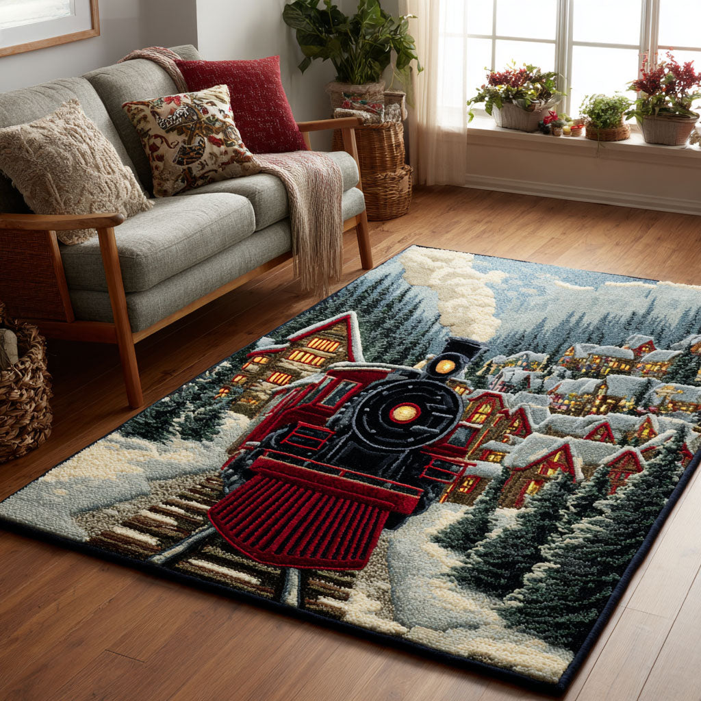 North Pole Journey Area Rug  Modern Rugs Best Secret Santa Gifts