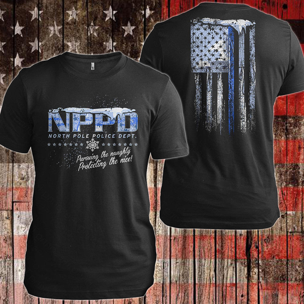 North Pole Police Department Shirt Thin Blue Line Christmas T-Shirt Ideas Gifts For Cops North Pole Police Department Shirt Thin Blue Line Christmas T-Shirt Ideas Gifts For Cops