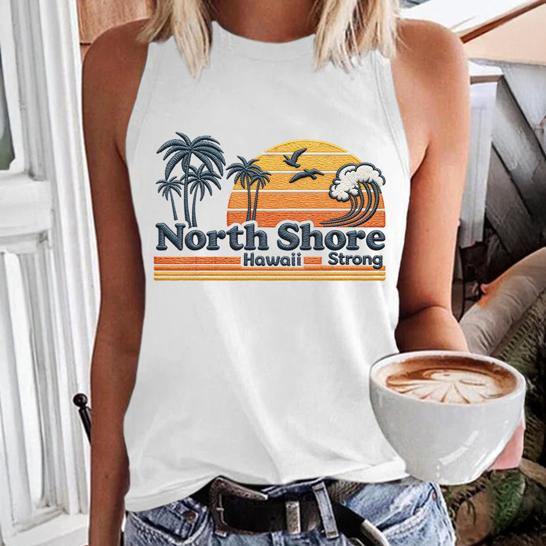 North Shore Hawaii Strong Tank Top Galathreads Clothes Present Idea For Mother's Day