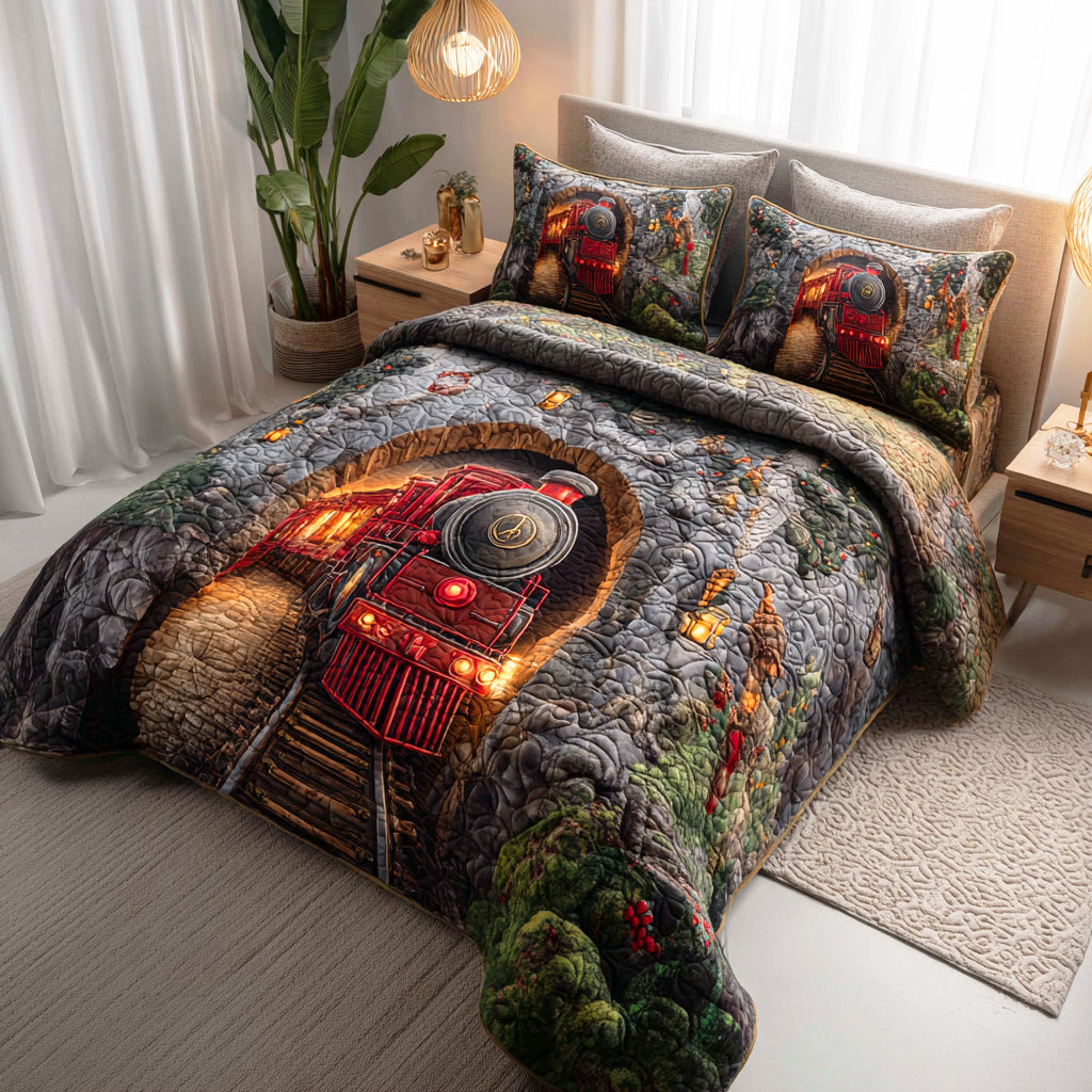 Northbound Express Quilted Bedding Set Queen Size Comforter Best Family Christmas Gifts