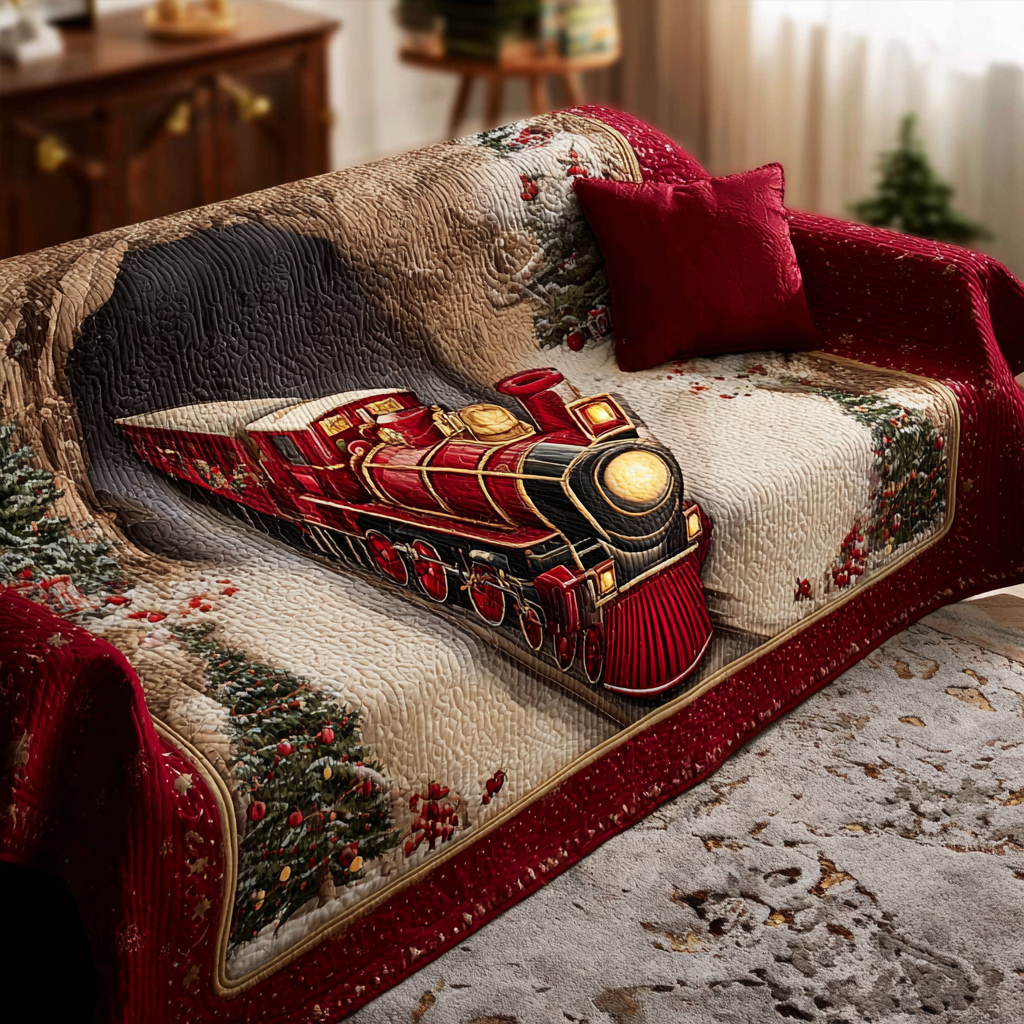 Northbound Light Quilted Sofa Cover Christmas Living Decor Best Family Xmas Gifts