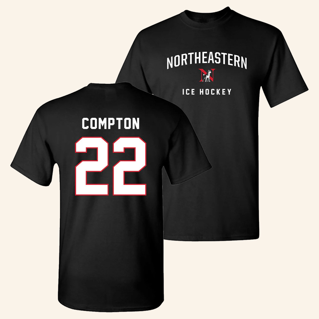 Northeastern Merch Women's Ice Hockey Peyton Compton 22 T-Shirt GiftsFor Fans