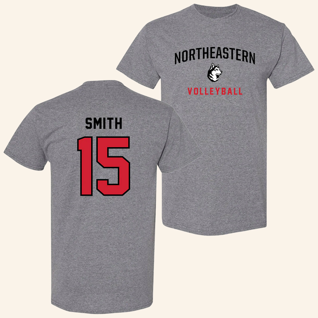 Northeastern Merch Women's Volleyball Brynn Smith 15 T-Shirt Presents For Fans