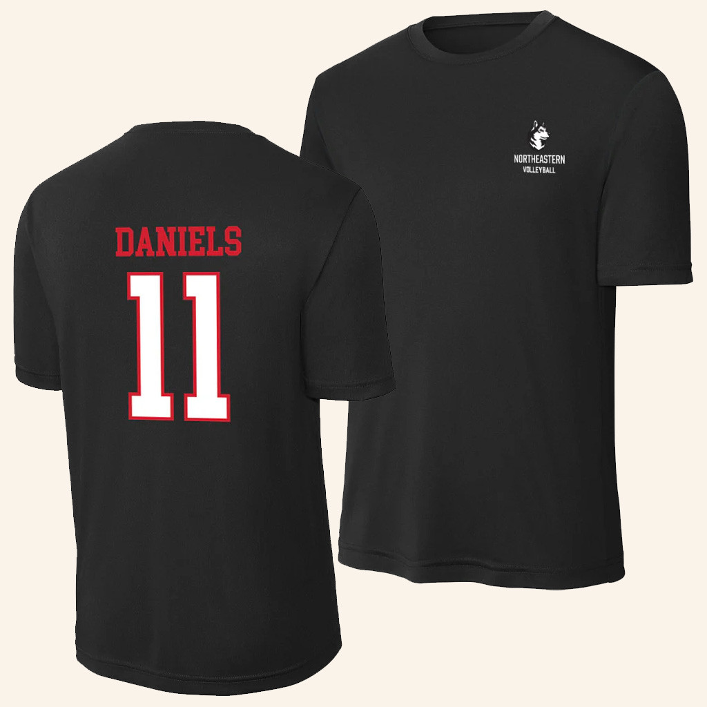 Northeastern Merch Women's Volleyball Kaylin Daniels 11 T-Shirt Gifts Ideas For Fans