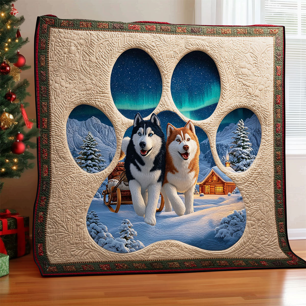 Northern Bond Quilt Blanket Christmas Throws For Couch Cute Gifts For Dog Lovers Owners
