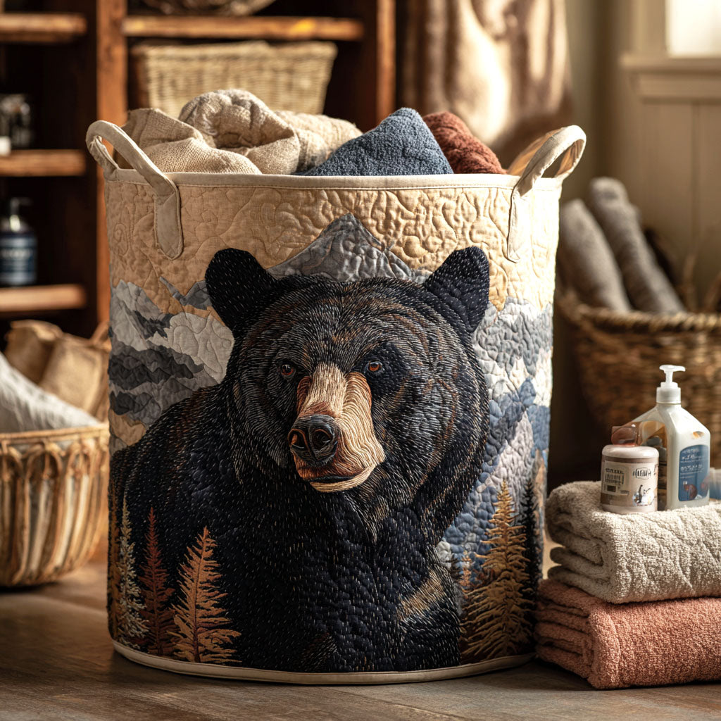 Northern Calm Quilted Laundry Basket Elegant Home Gift Idea with Quilted Laundry Hamper