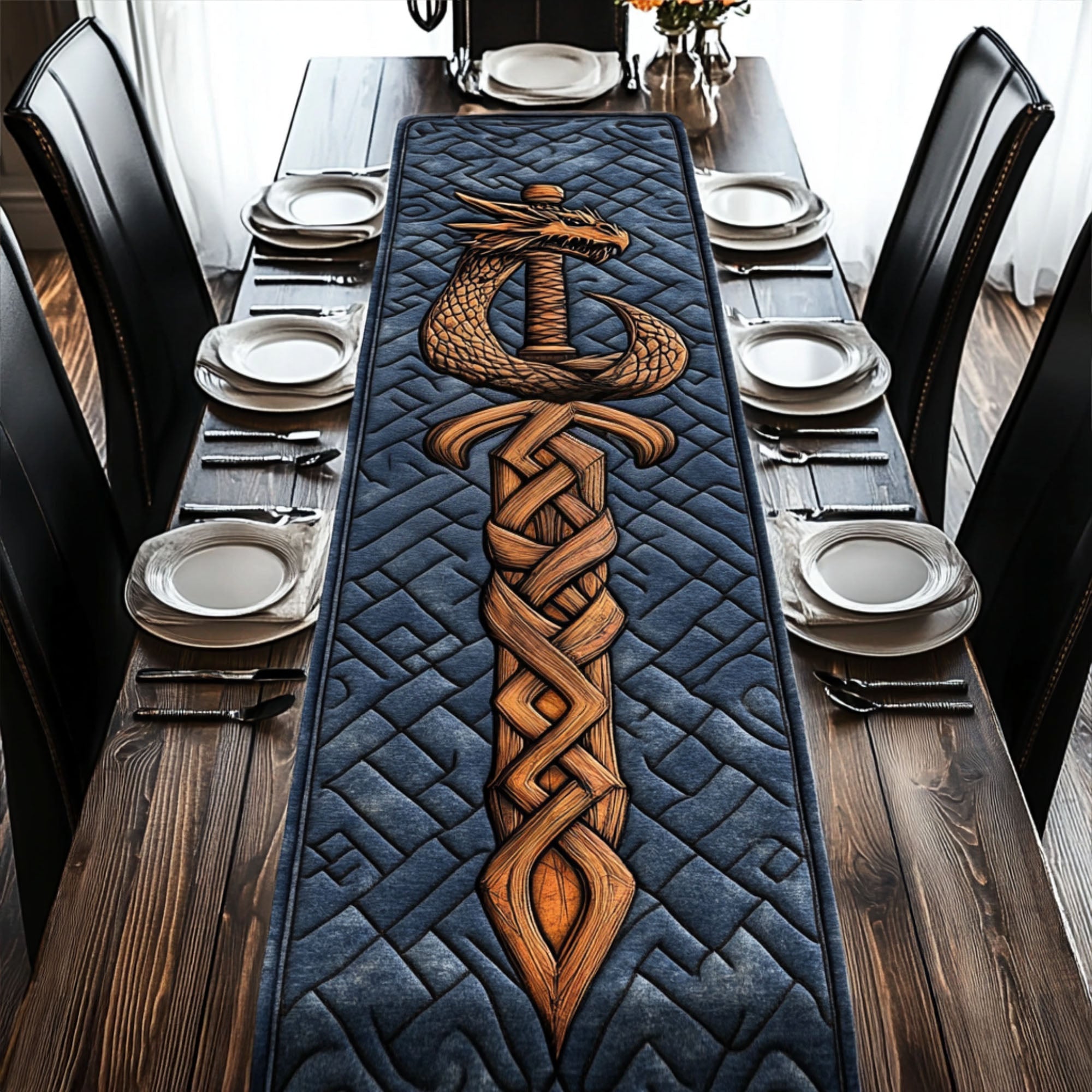 Northern Cross Quilted Table Runner Dining Table Decor Ideas Dragon Gifts For Her