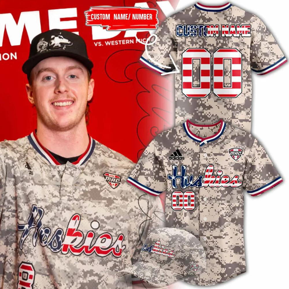 Northern Illinois Huskies GameDay Camo Baseball Jersey Gift For Fans