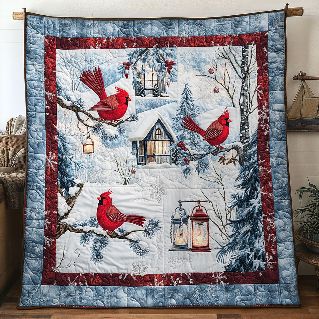 Northern Light Cardinal Quilt Blanket Cardinal Blankets And Throws Christmas Presents For Mother In Law