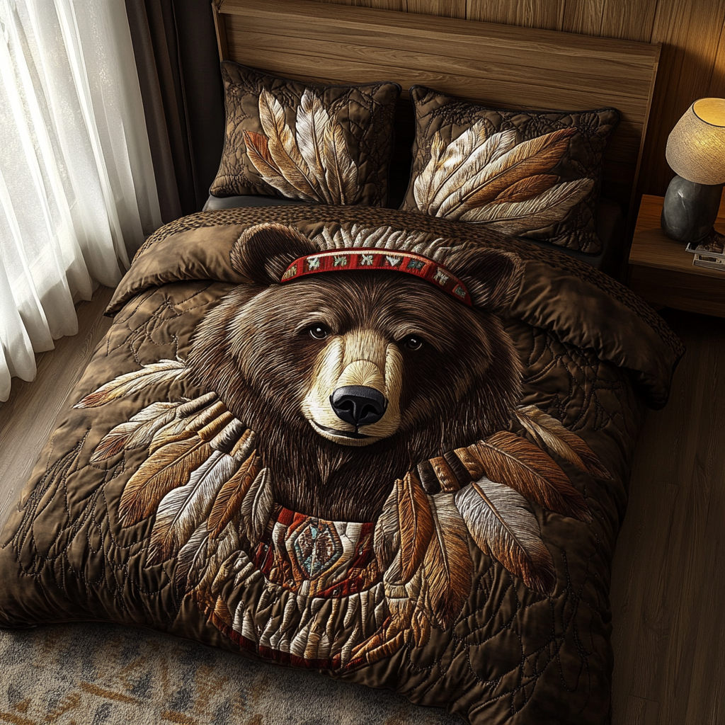 Northern Strength Quilted Bedding Set Bed Decor Ideas Hunting Themed Gifts