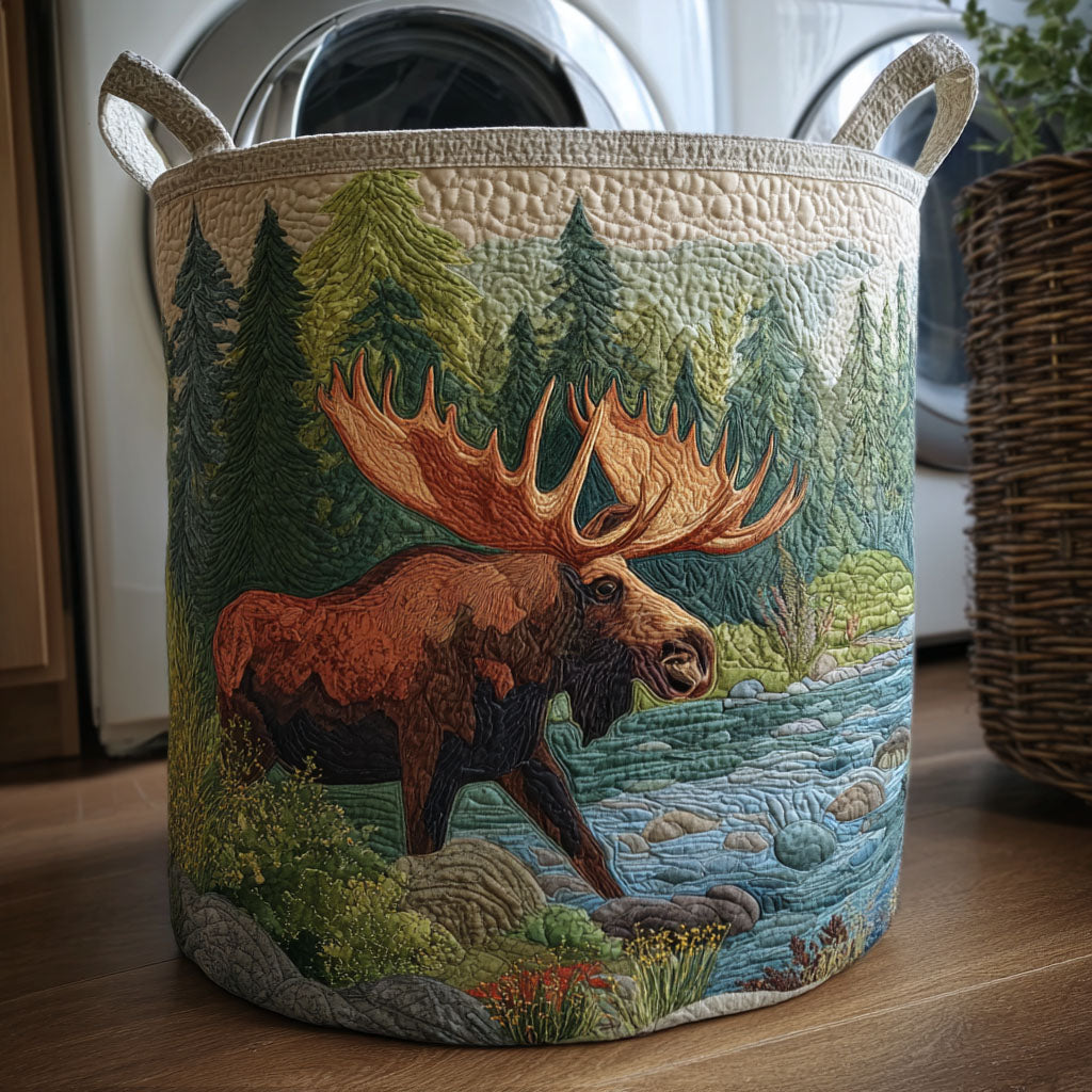 Northern Wanderer Quilted Laundry Basket Thoughtful Home Organization Gift for Loved Ones