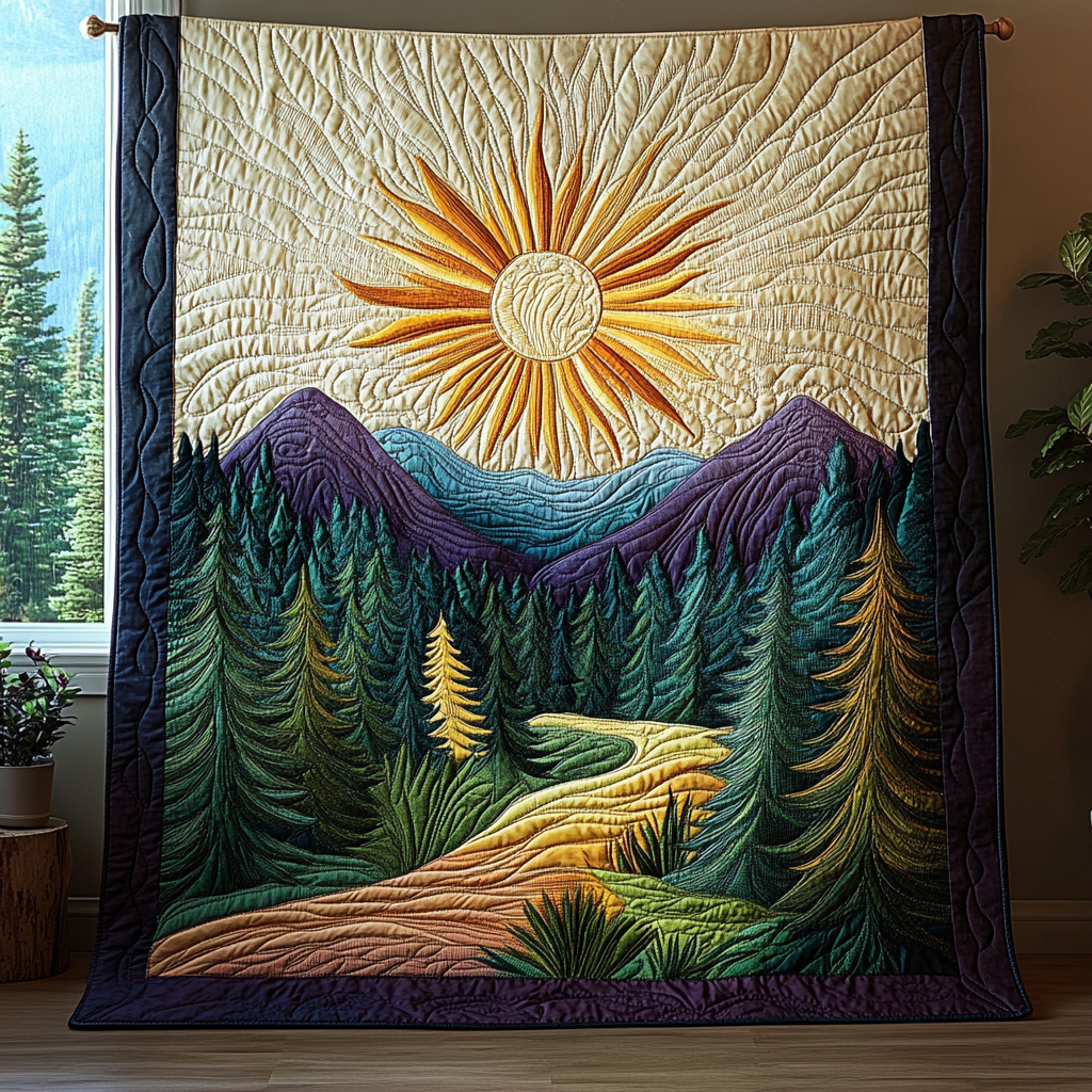 Northern Wood Quilted Blanket Bedroom Decor Unique Gifts For Nature Lovers