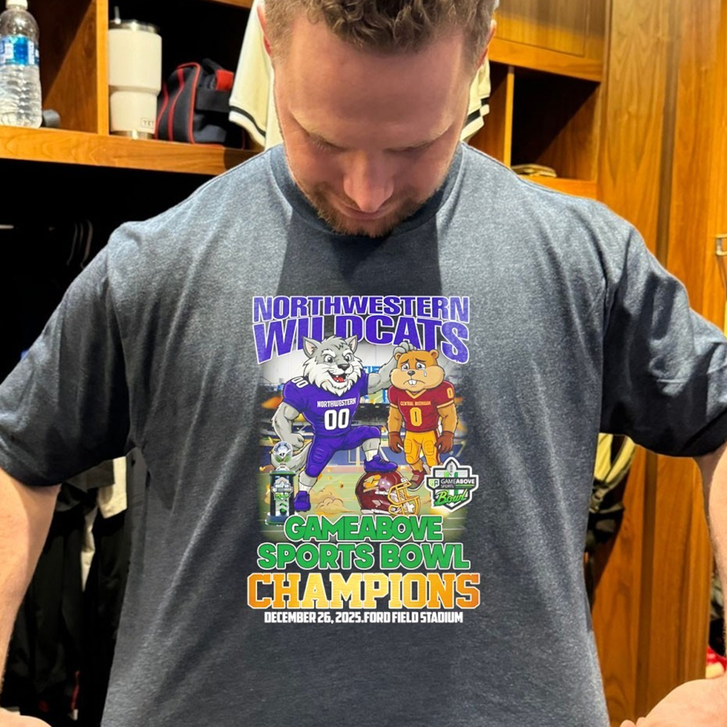 Northwestern Football 2026 Gameabove Sports Bowl Champions Mascot Shirt Presents For Brother