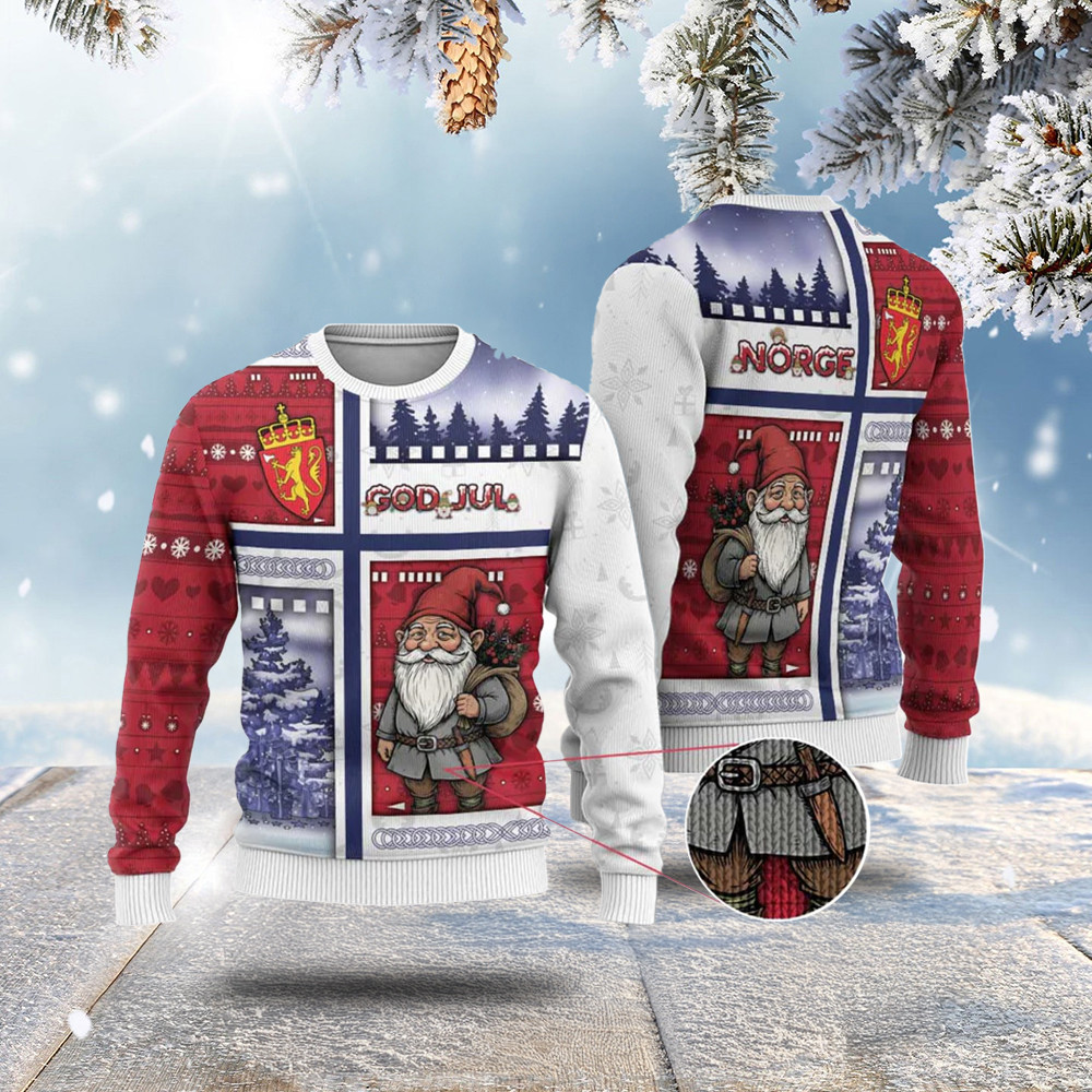 Norway Christmas Ugly Christmas Sweater Julenisse God Jul