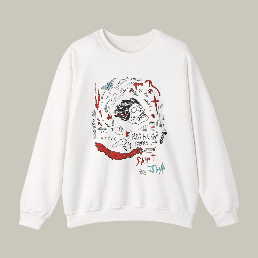 Not A Cult Saint Jhn Sweatshirt Skull Art Saint Jhn Apparel Fan Gift For Music Lovers