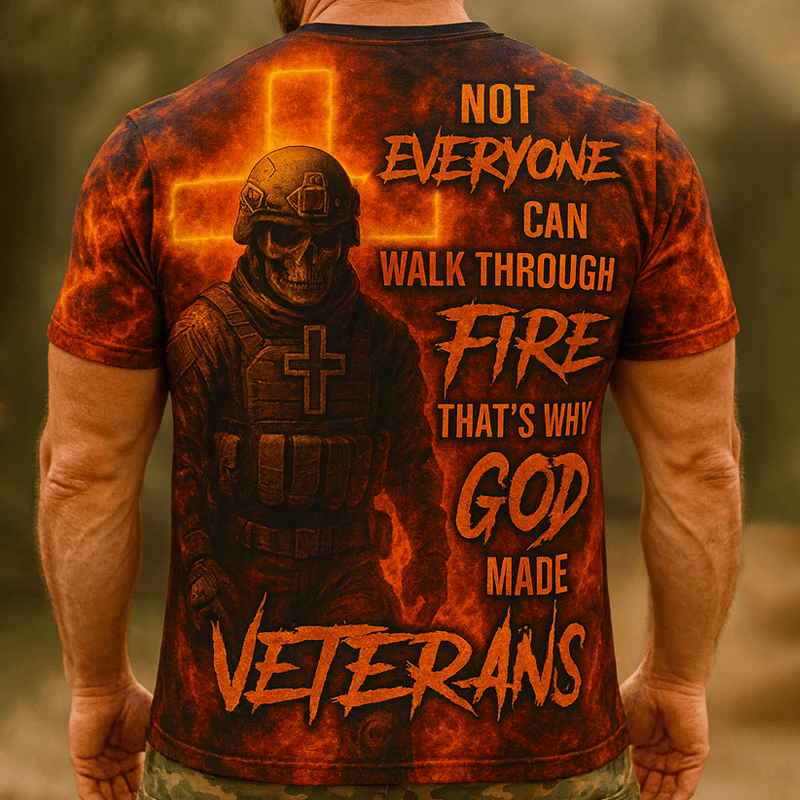 Not Everyone Can Walk Through Fire Hat Veteran Baseball Cap Christian Themed Gifts