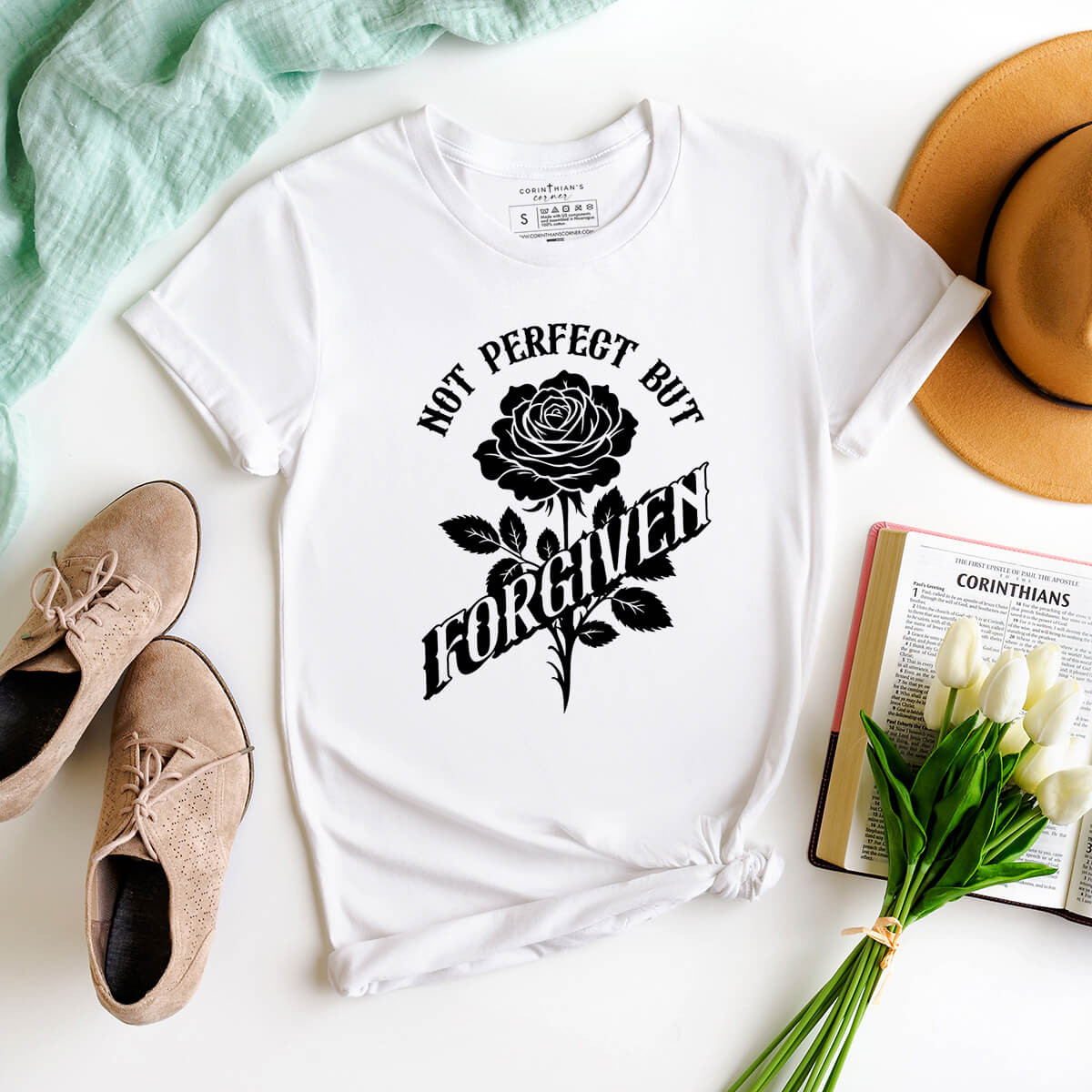 Not Perfect But Forgiven Shirt Christian Gifts For Women
