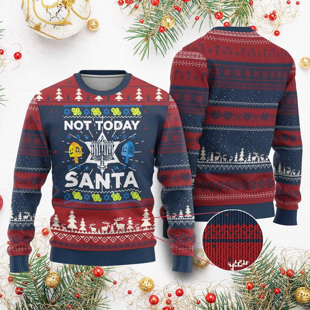 Not Today Santa Ugly Christmas Sweater Good Xmas Gift Ideas For Teenage Guys