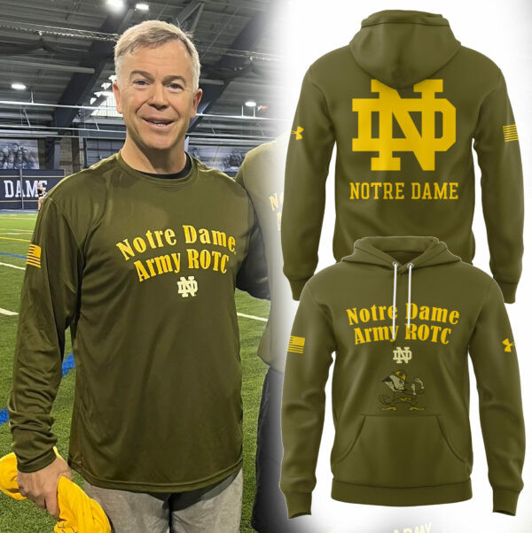 Notre Dame Army ROTC Military Hoodie Notre Dame Fighting Irish Football Veteran Gifts