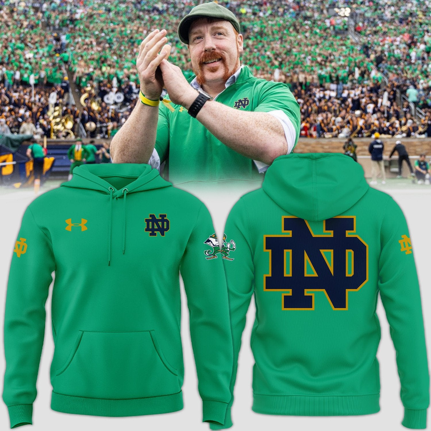 Notre Dame Fighting Irish Be Bold NCAA Hoodie Football Fan Gift Ideas