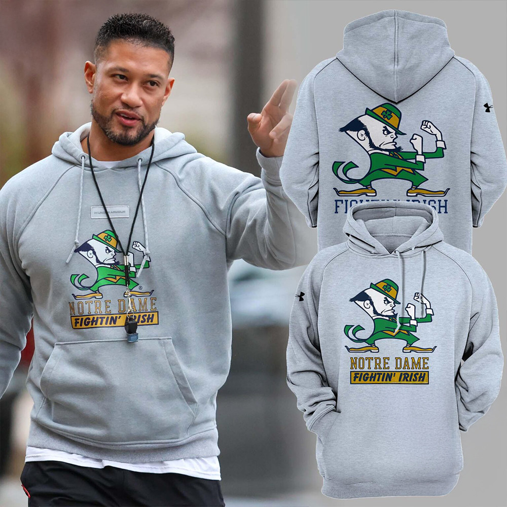 Notre Dame Fighting Irish Coach Marcus Freeman Raglan Hoodie Gifts For Football Fan