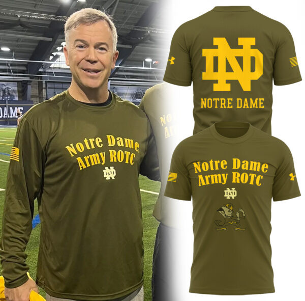 Notre Dame Fighting Irish Football Merch Salute to Service Shirt Military Veteran Fan Gifts