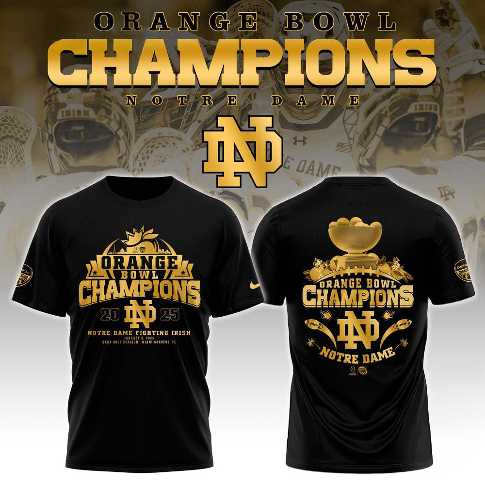 Notre Dame Fighting Irish NCAA Orange Bowl Champions Shirt Football Fan Gift