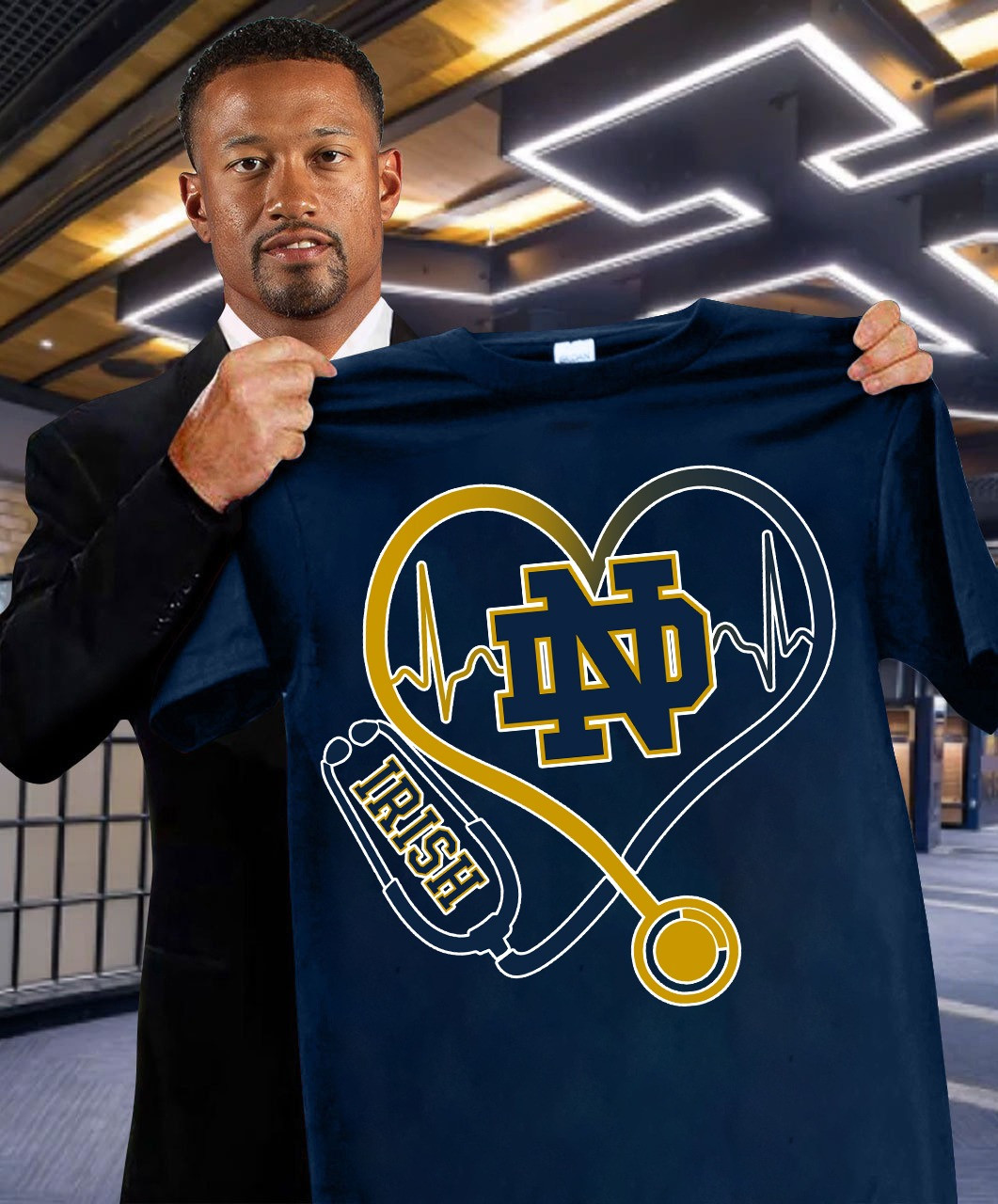 Notre Dame Irish Nurses Night T-Shirt Honor National Nurses Day Football Fan Lovers Gifts