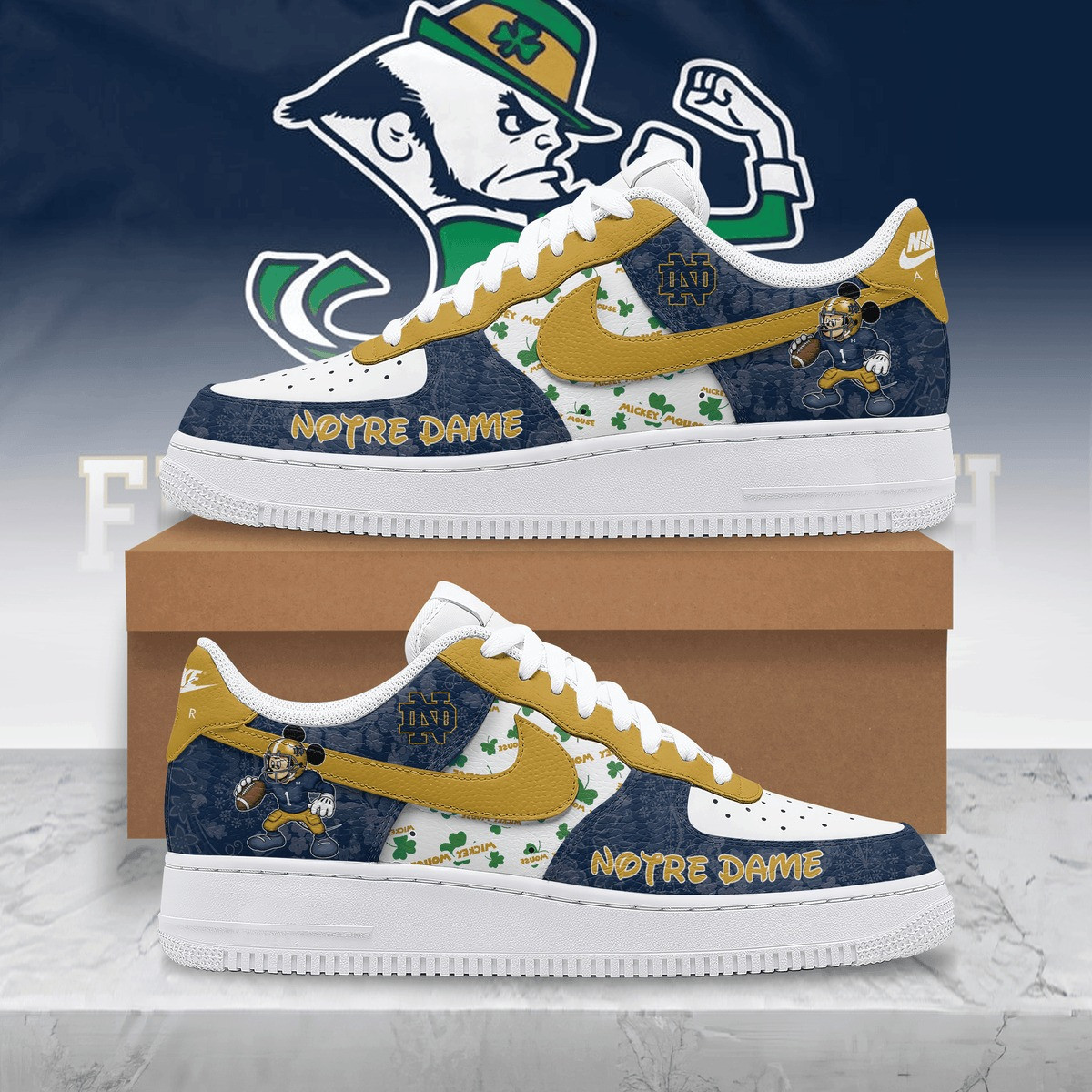 Notre Dame x Mickey Disney Land AF1 Shoes Gifts For Fans