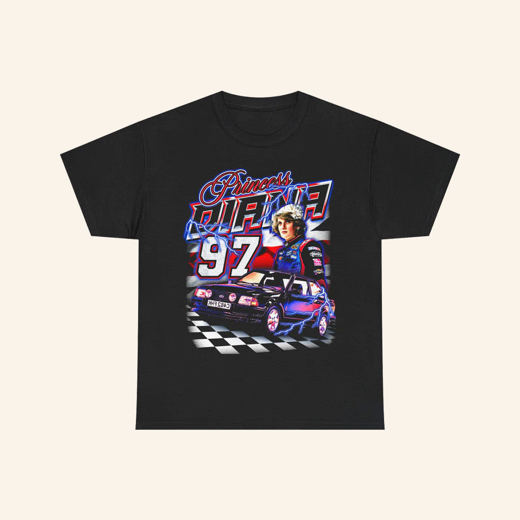 Notsafeforwear Merch Princess Diana Racing T-Shirt Gifts For Racing Lovers