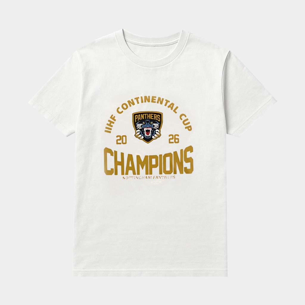 Nottingham Hockey Team IIHF Continental Cup Champions 2026 Logo Shirt Gifts For Ice Hockey Fans