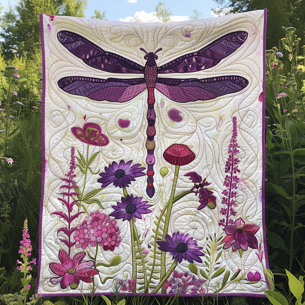 Nova Glider Dragonfly Quilted Blanket Unique Dragon Gifts