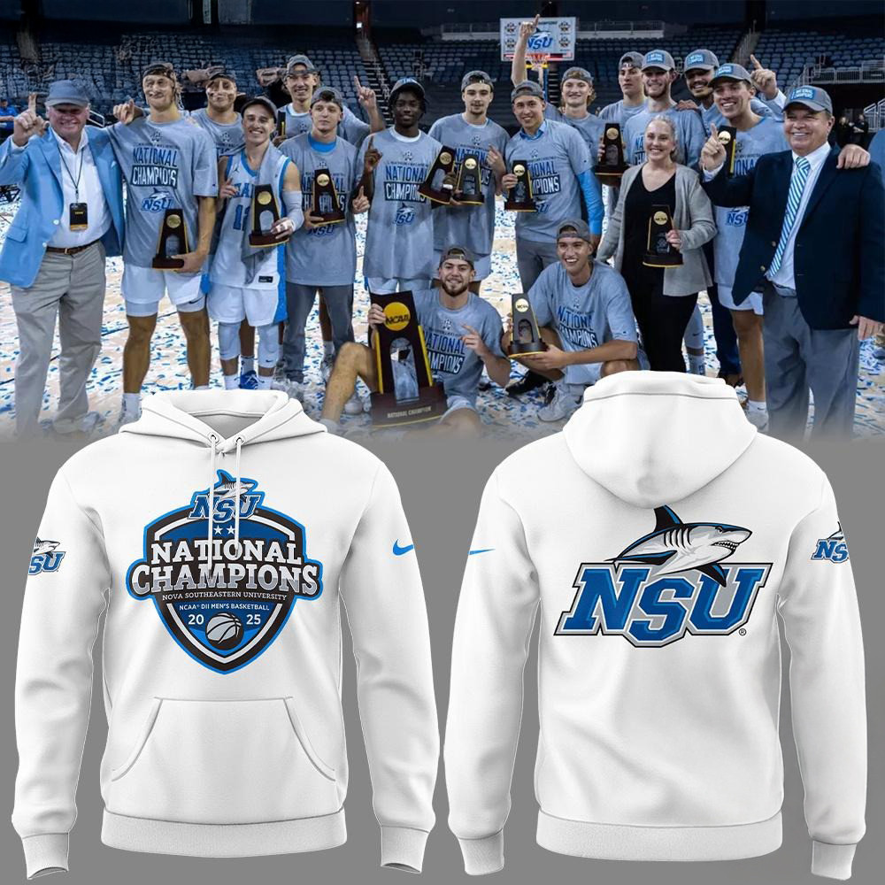 Nova Southeastern 2025 NCAA Division II Men's Basketball x National Champions Hoodie Fans Gift