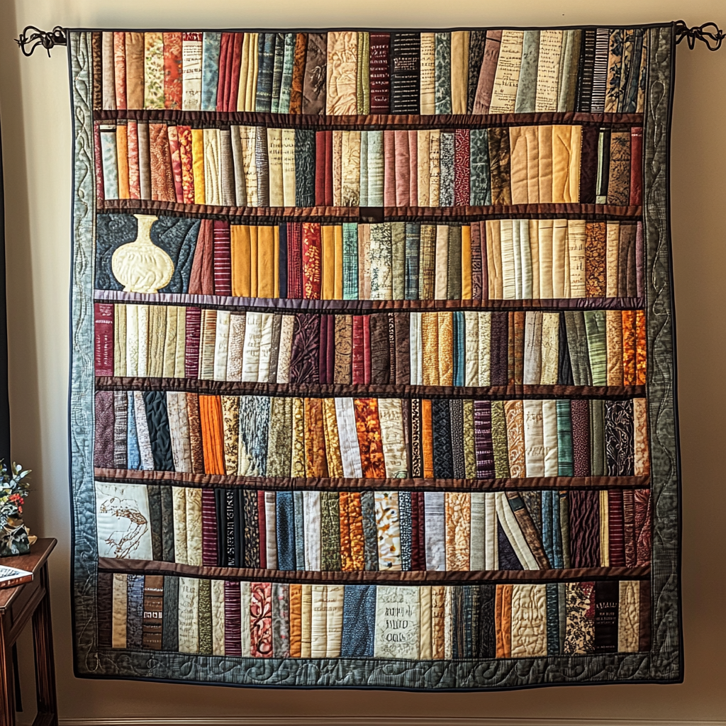 Novel Nest Quilted Blanket Cute Throw Blanket Great Book Lover Gifts