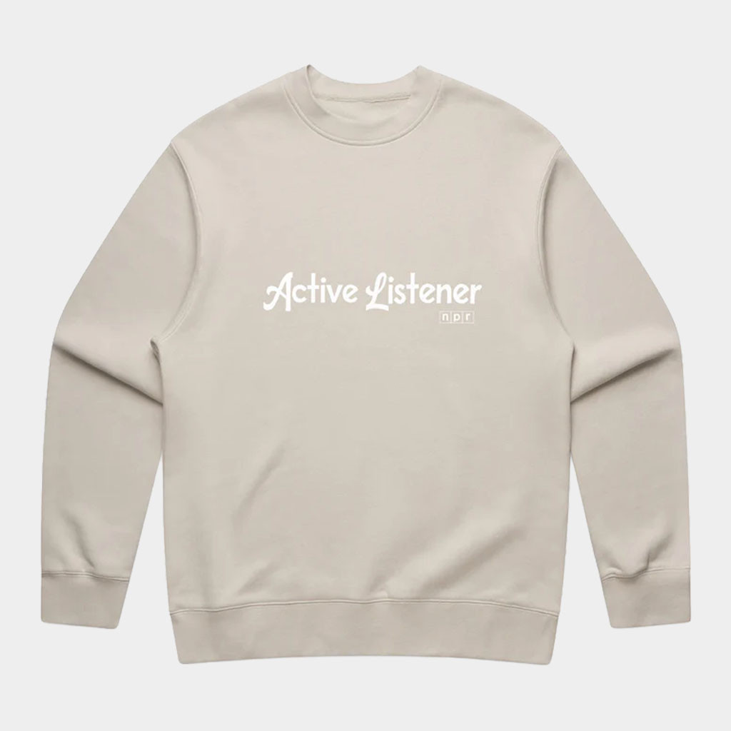 NPR Merch Active Listener Crewneck NPR Sweatshirt Gift Ideas For Husband-1 NPR Merch Active Listener Crewneck NPR Sweatshirt Gift Ideas For Husband-1