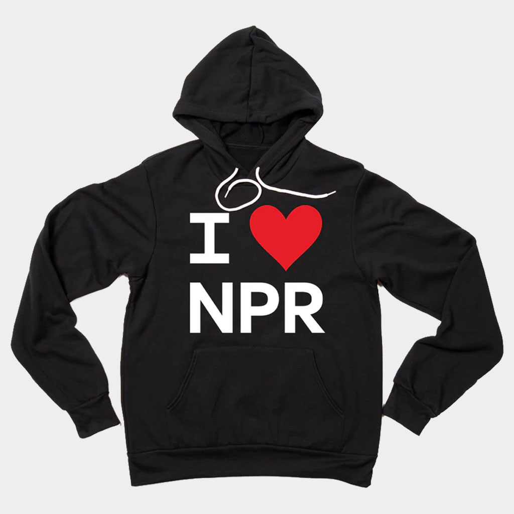 NPR Merch I Heart NPR Hoodie Birthday Present For Brother