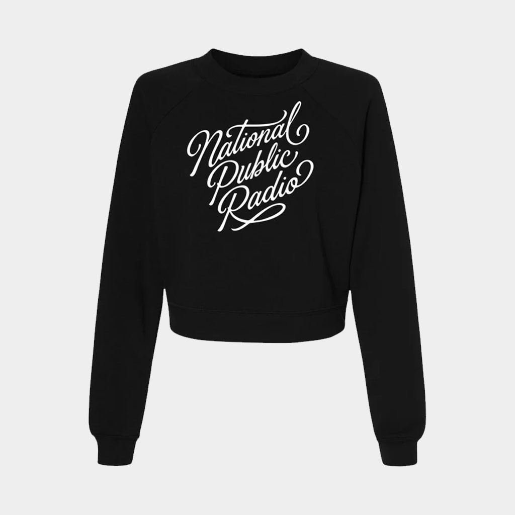 NPR Merch National Public Radio Script Cropped Sweatshirt NPR Crewneck Gifts For Her-1
