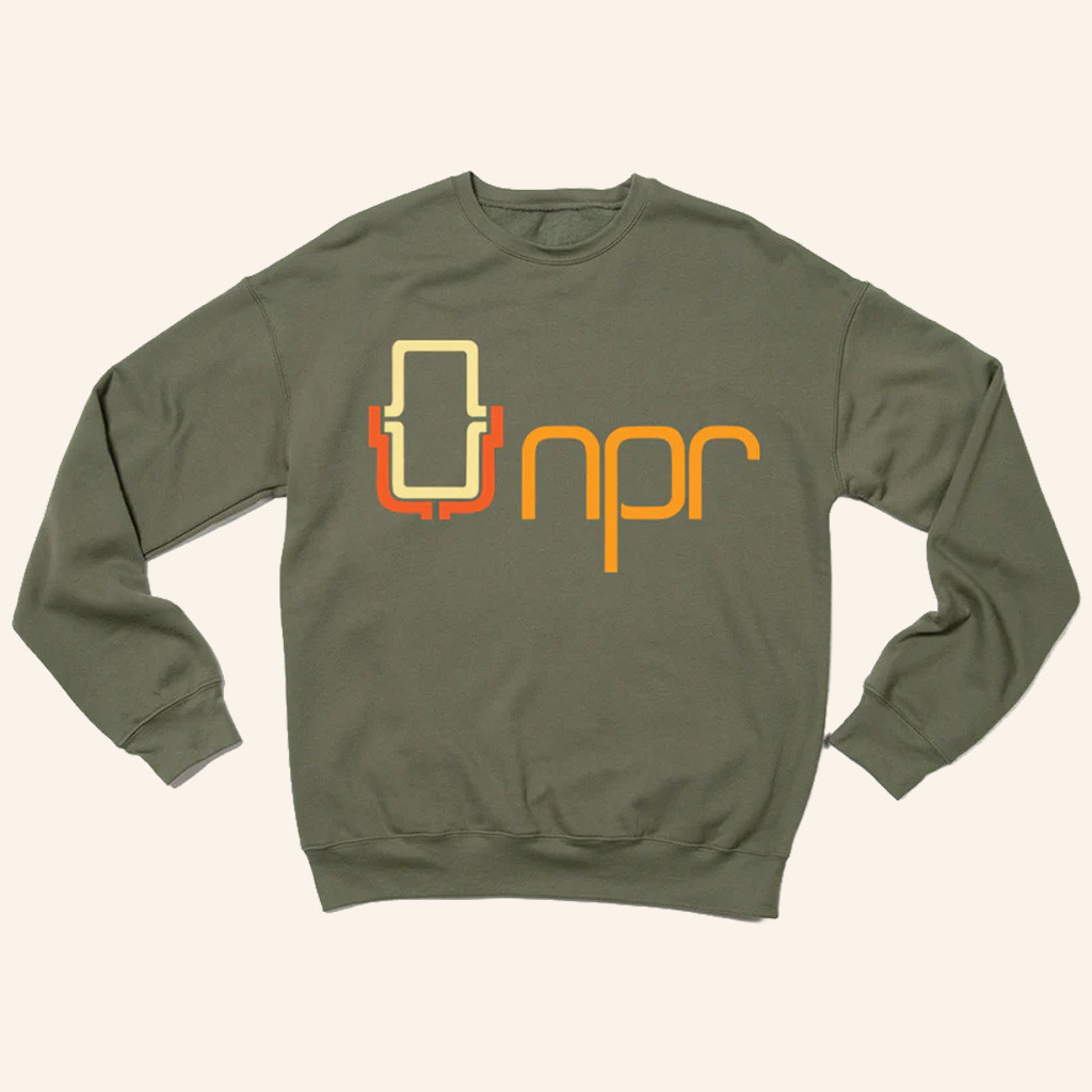 NPR Merch NPR 70s Full Color Logo Sweatshirt Gifts For Journalists NPR Merch NPR 70s Full Color Logo Sweatshirt Gifts For Journalists