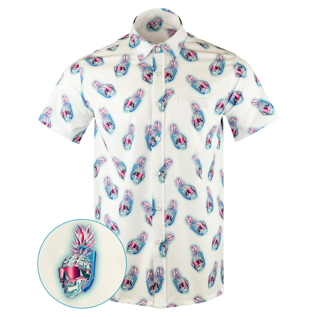 Numb Skull Button Down Shirt Tactical Aloha Shirt Xmas Gifts For Father