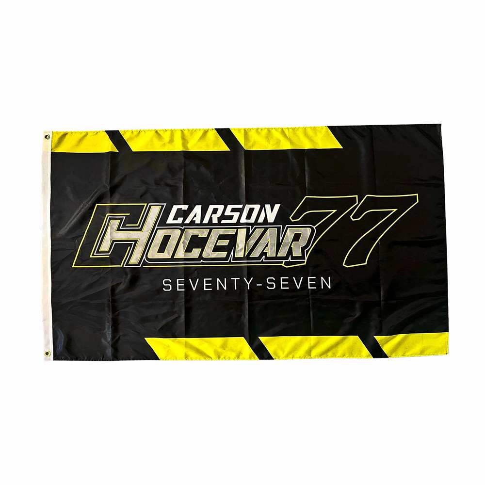 Number 77 Seventy Seven Racing Flag Carson Hocevar Merch Gift For NASCAR Racing Fans