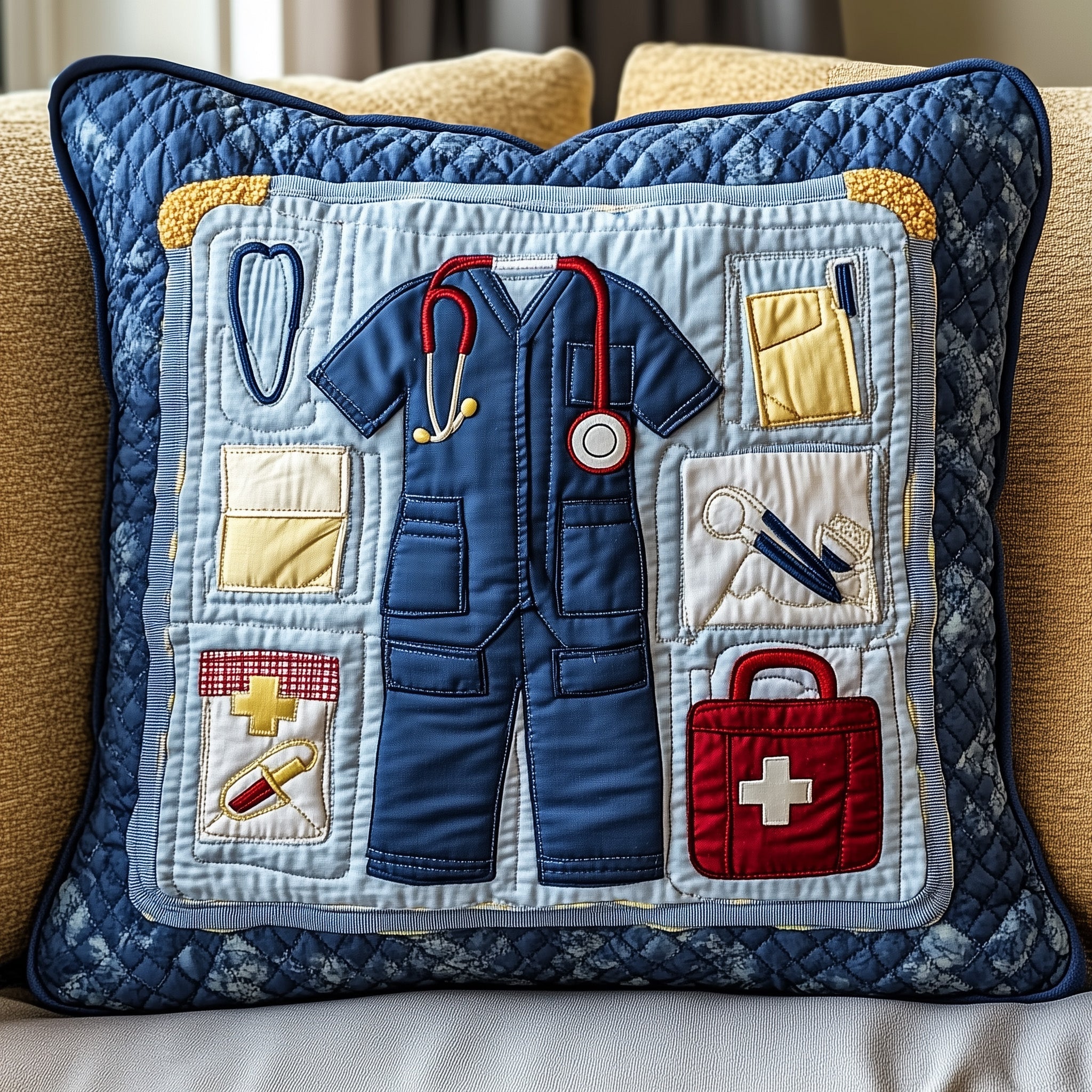 Nurse Life Quilted Pillow Case Gift For Dad