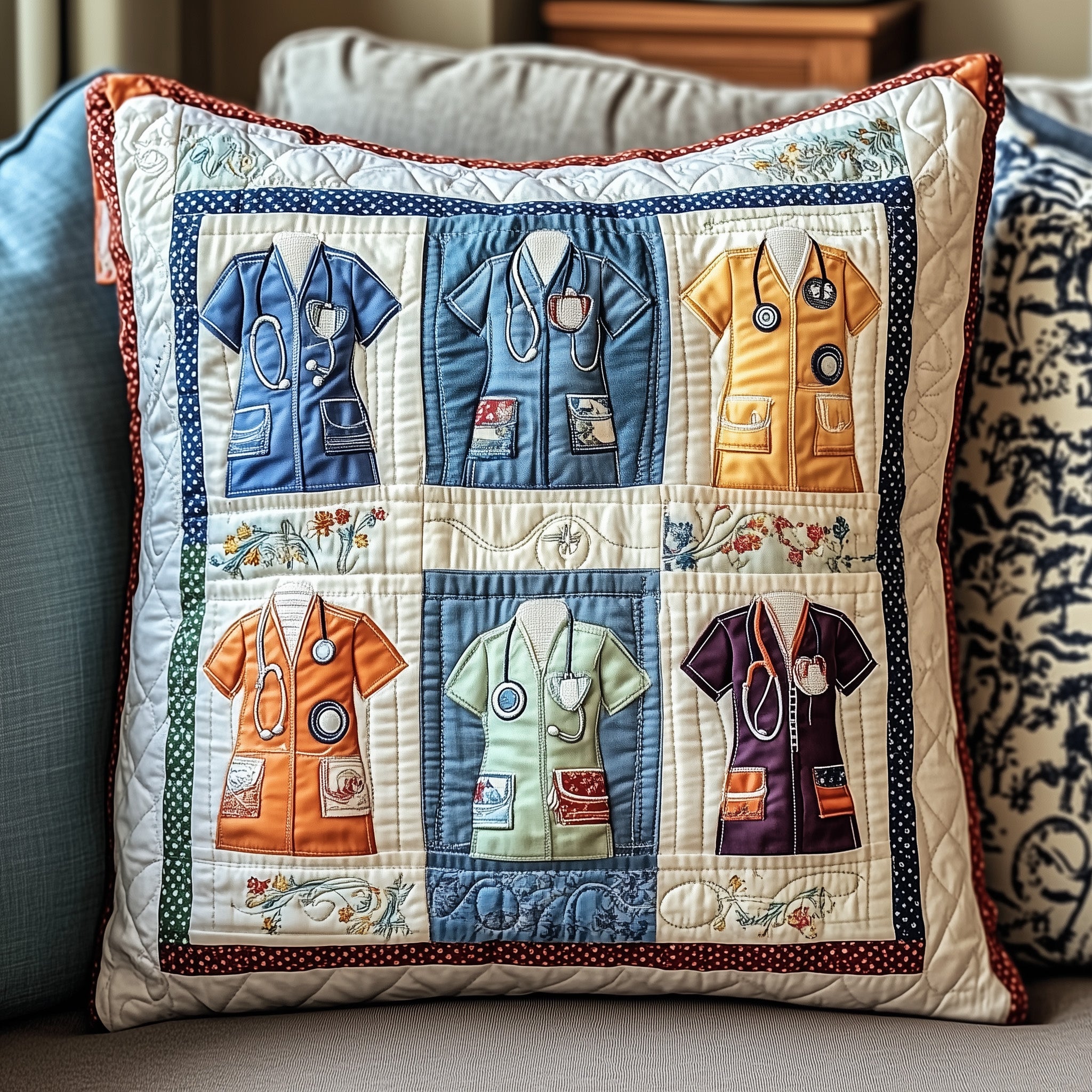Nurse Life Quilted Pillow Case Pillow Protector CoverNurses Gift Ideas For Wife