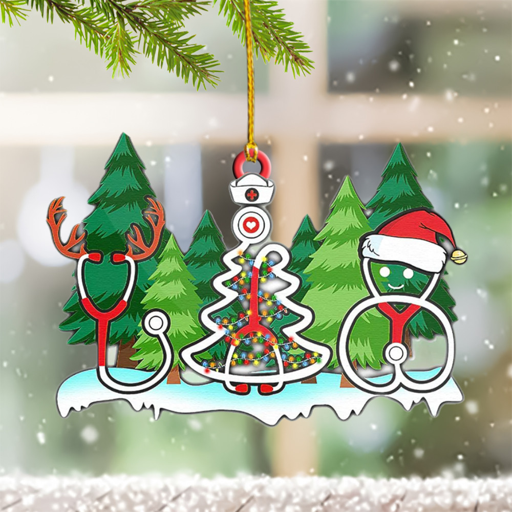 Nurse Ornament Stethoscope Christmas Ornament Decoration Gift Ideas