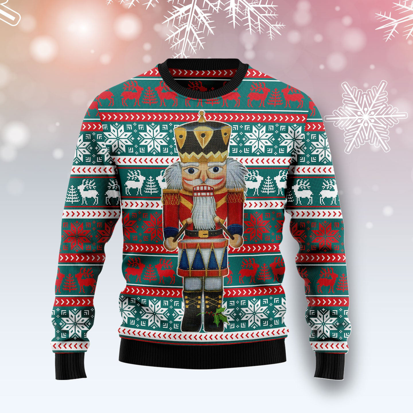 Nutcracker And Drum Ugly Christmas Sweater Holiday Apparel Xmas Gifts For Men