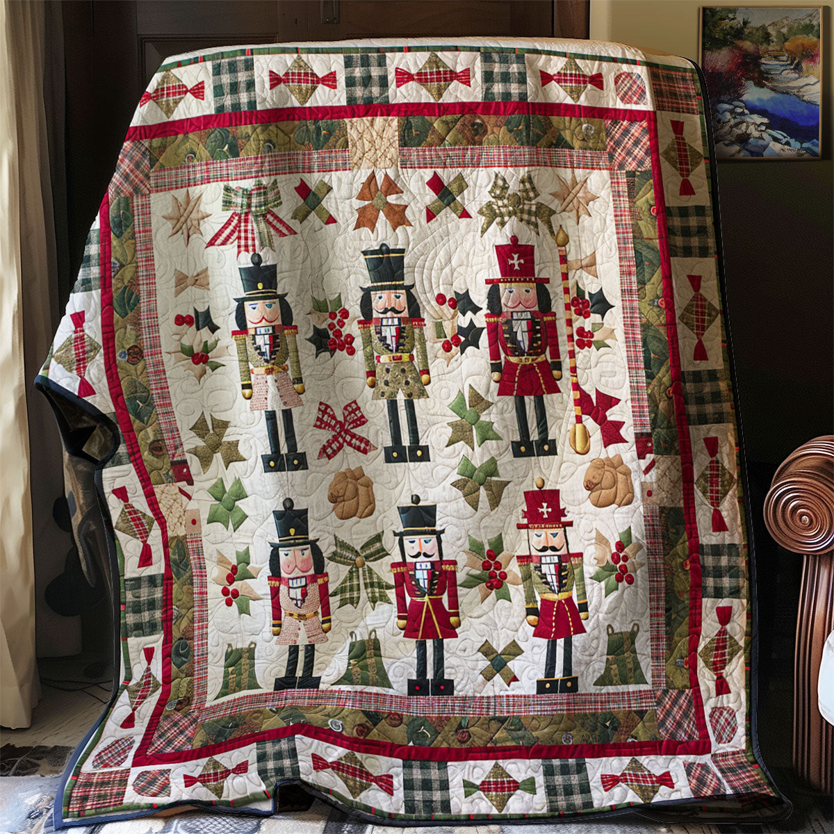 Nutcracker Christmas Quilt Blanket Couch Blanket Good Gifts For Mom Birthday